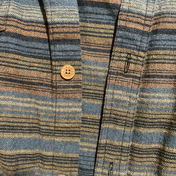 Hippy Tree Flannel Men’s Size XL (Fits like a Large) Blue, Brown, Gray - Picture 4 of 5